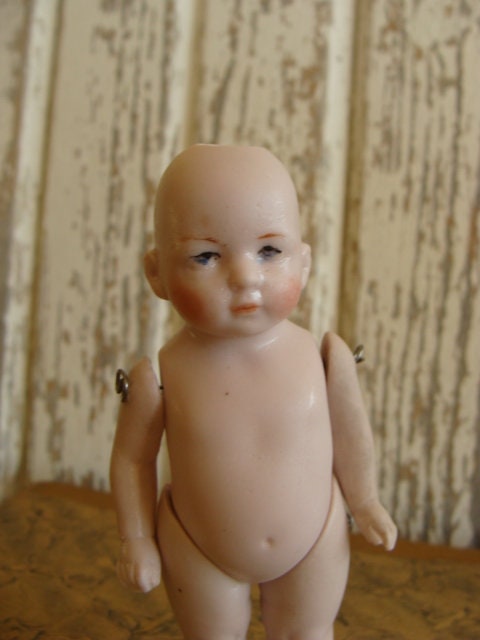 Antique Darling Realistic German Jointed Bisque Doll 100 Yr