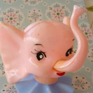 One Vintage Kitsch Pink Plastic Adorable Cake Topper