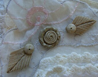 Antique 1920s Silk Millinery Applique Lot Gorgeous and Rare