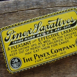 One Antique Medical Laxative 25 cent Tin