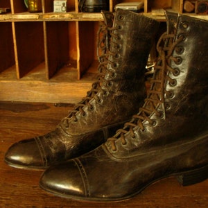 Antique  Black Diamond Co.Victorian Edwardian  Boots