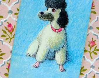 Vintage Black and White French Poodle Vanity Art Deco Playing Cards