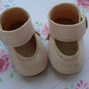 Vintage Adorable Unused Pale Pink Doll Shoes Mary Janes