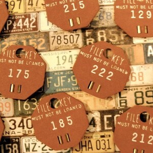One Old Vintage Octagonal Numbered Key File