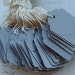 Vintage String Tags One Dozen Vintage Gorgeous French Blue Color ...