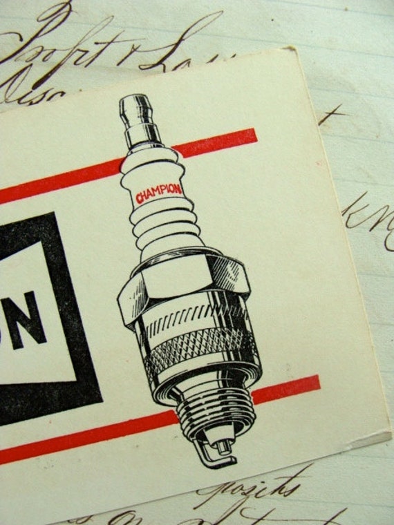 Vintage Rare 1960s Advertisement Champion Large Hang Tag Great for
