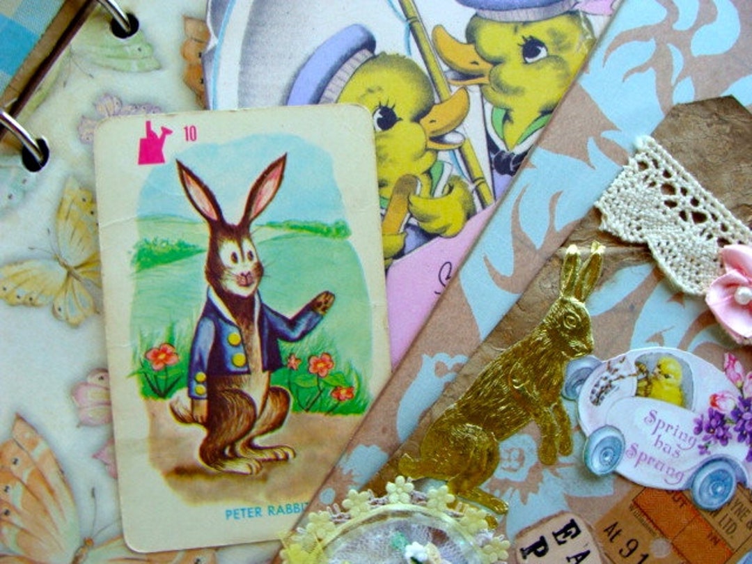 Antique Bunny Rabbit Rare Game Flash Card Great for Easter Projects - Etsy