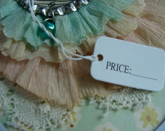 Price Tags Sweet Small String Two Sided Tags Vintage Farmhouse White Studio