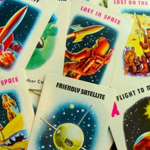 5 Vintage Rare Space Age Edition Collection Edu Cards