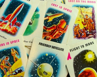 5 Vintage Rare Space Age Edition Collection Edu Cards