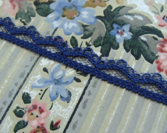 2 Yards Rich Navy Exquisite Vintage  Doll Lace