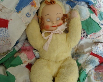 Rare Antique 1950s Vintage Kitsch Original Sleepy Head Kicker Bocker Doll  Highly Collectable