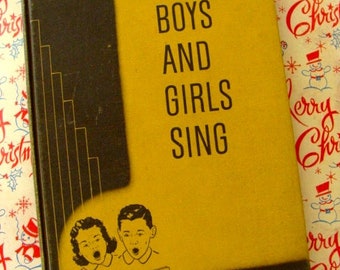 Antique 1957 Song Book Kitsch Christmas Display