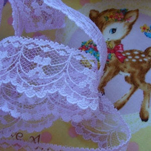 Vintage Scrumptious Lavender Lilac Netted English Lace Yardage Vintage Easter Lot