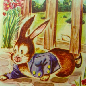 Antique Bunny Rabbit Rare Game Flash Card - Etsy