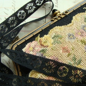 2 Yards Victorian Gothic Netted Black Lace
