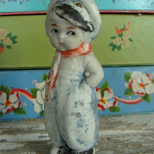 Rare Antique Little Bisque Adorable Boy Doll  Little Man