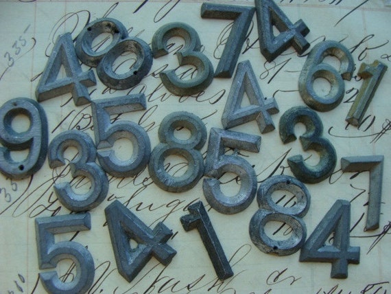 One Gorgeous Antique 1930's Lead Numbers Great for Mi… - Gem