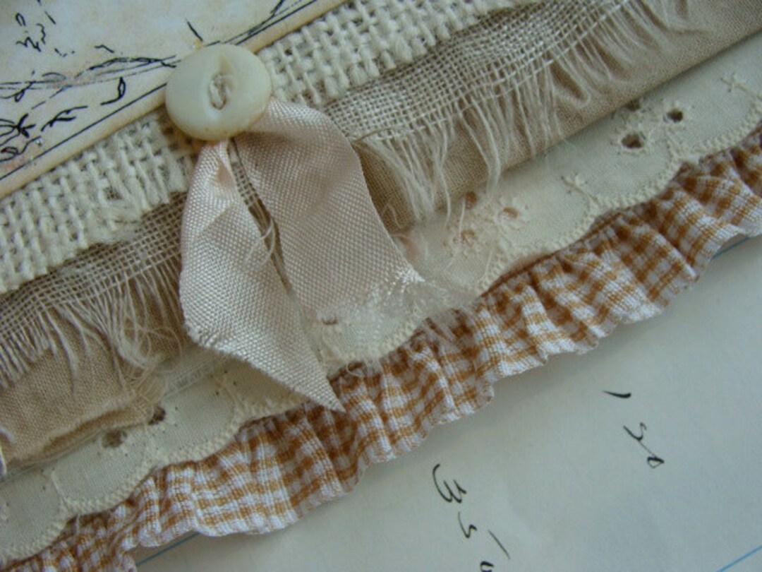 Vintage Ivory Lace and Farmhouse Checked Ruffles Lot - Etsy