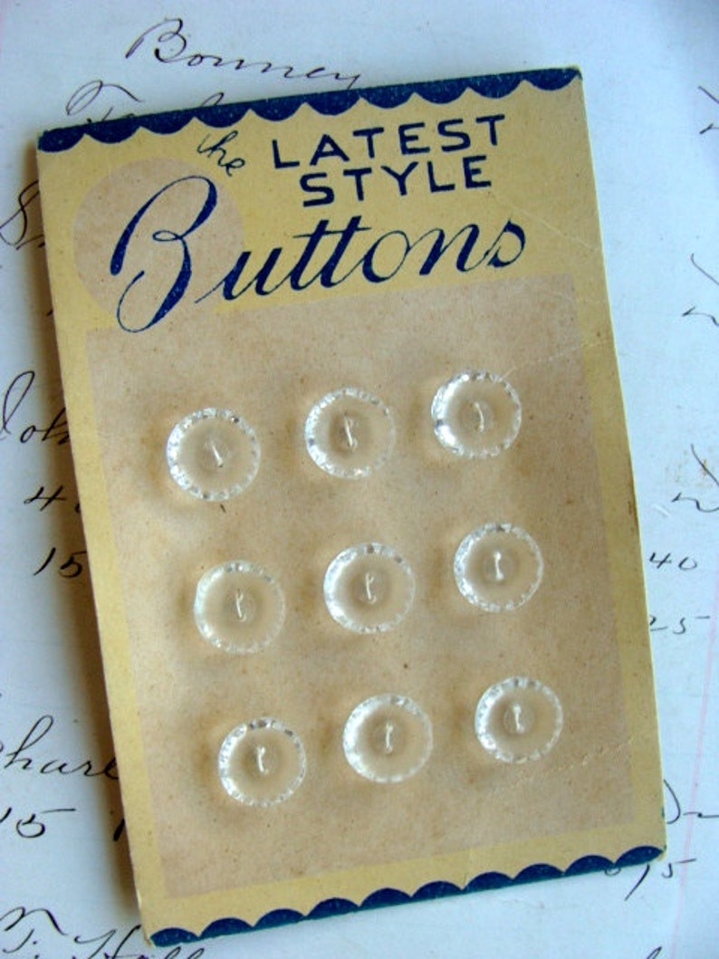 One Gorgeous Antique Button set on Original Card image 5