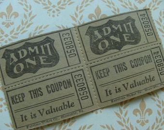 Dozen Gorgeous Steampunk Ephemera 1900s Rare Antique Tickets Limited Supply