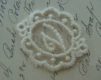 Vintage Lace Embroidered Monogram Calligraphy Letter Initial You