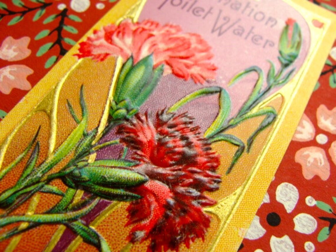 Antique Edwardian Embossed Toilet Water Framed in Etsy