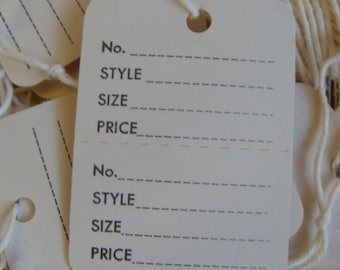 Vintage String Tags One Dozen 1960s - Etsy