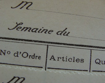 6 Antique French Ledgers 1920s French N0 d'Ordre ledgers