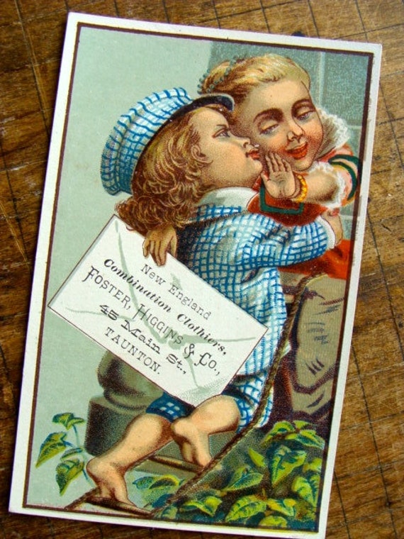 Rare Gorgeous Victorian Antique Advertisement Trading Card for Clothiers  Clothing Store Punch Design - Etsy