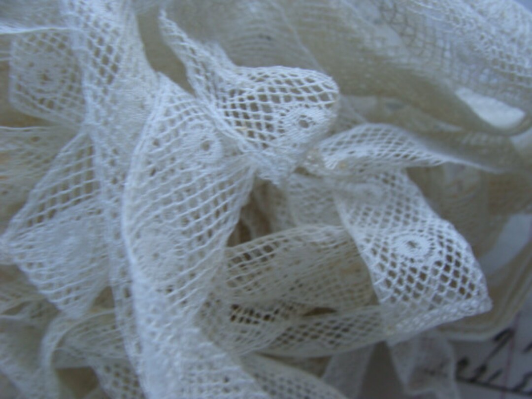 Rare Gorgeous Antique French Lace Cotton Aged Lace Yardage - Etsy