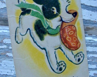 Rare Vintage Puppy Dog Collector Trading Playing Flash Card