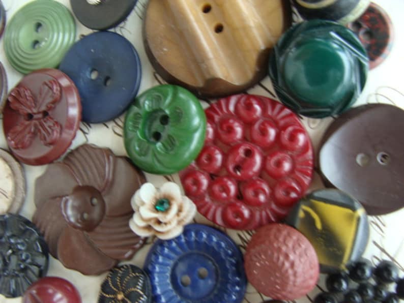 2 Dozen Antique and Vintage Buttons Rhinestone Button Jewelry Collection Lot N0 684 image 3