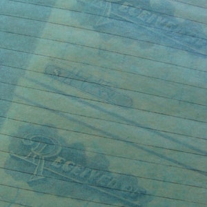 Antique 1906 Gorgeous Aqua Onion Paper Skeins