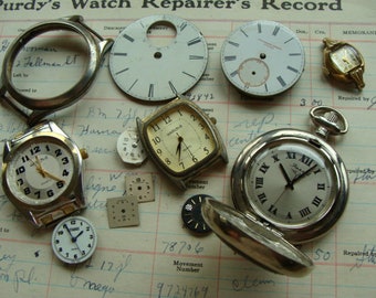 Dozen Vintage Watch Parts Lot N038