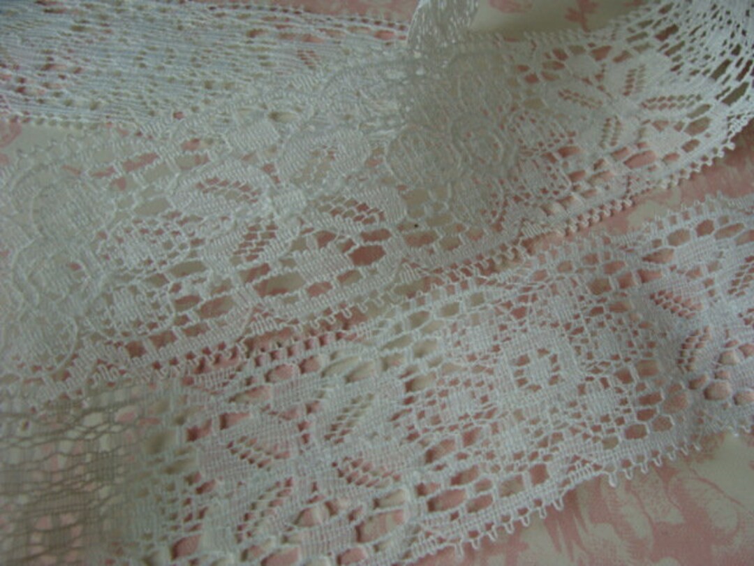Vintage Pretty White Netted Lace - Etsy