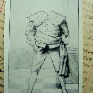 Antique Unused 1935 Headless Creepy Edwardian Gothic Postcard Steampunk