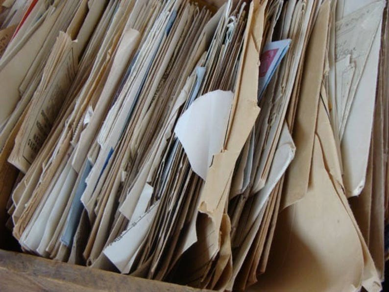 Antique Ephemera Handwritten Letters Ledgers Bill heads antique checks Old Receipts Misc. Bundle image 5