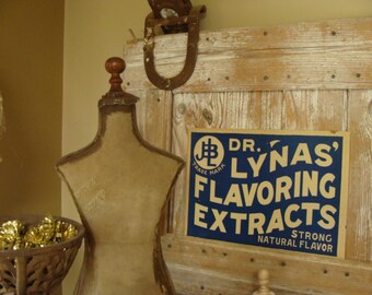 Large Antique 1920s Medical Doctor Edwardian Cardboard Steampunk Drug Store Advertising Sign