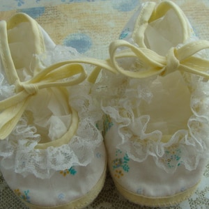 Vintage Baby Sweet and Soft, highly detailed unused Baby Shoes