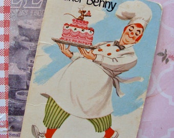 Rare Vintage 1950s Kitsch Cake Playing Trade Card Kitchen Decor Display