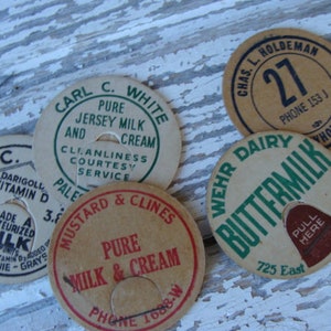 Vintage Farmhouse Milk Caps N058