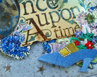 Beautiful Vintage Embroidery Appliqué Great for Mixed Media