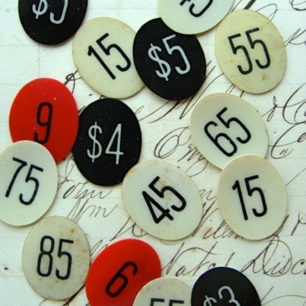 Dozen Antique Cash Register Grocer Key Price Numbers