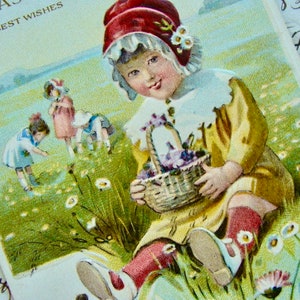Antique 1900s Handwritten Stunning  Easter Postcard