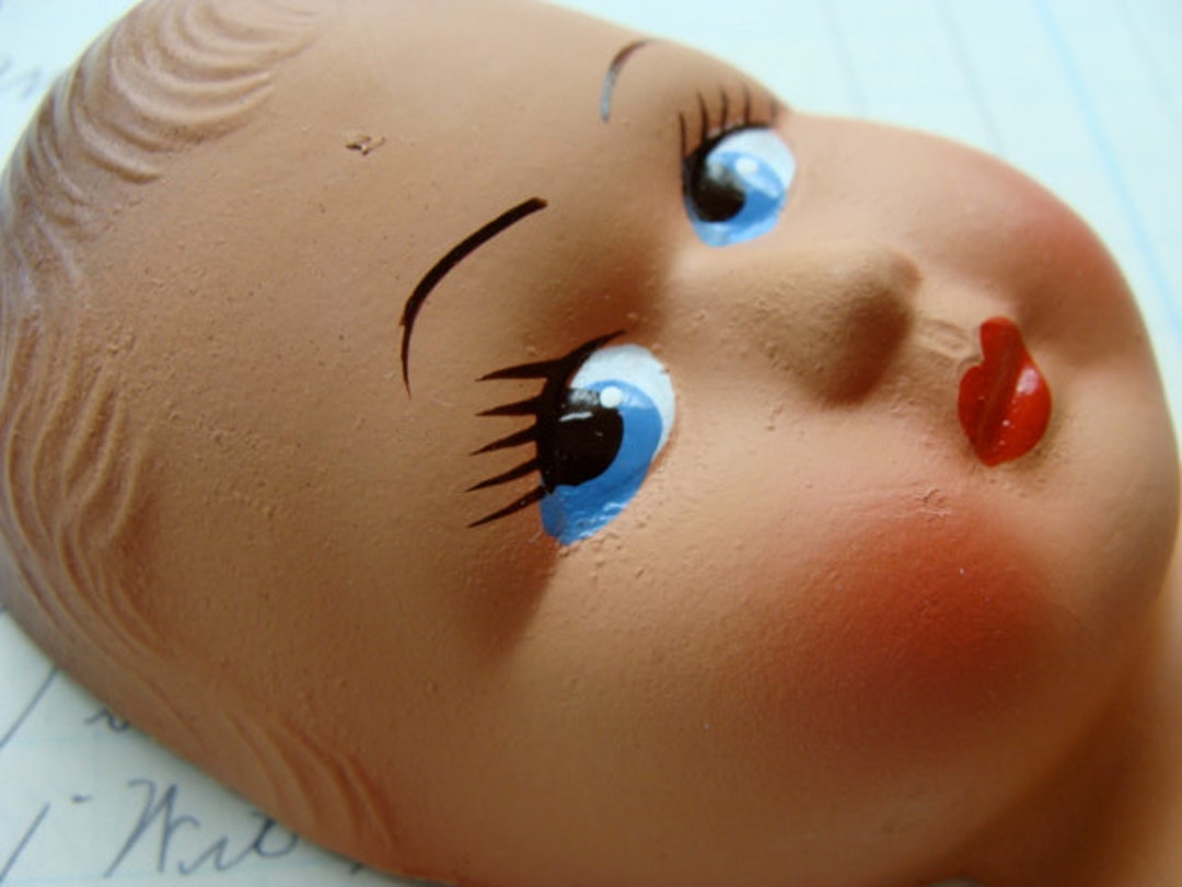Stunning Antique French Paper Mâché Doll Head Face Etsy UK