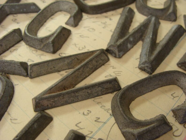 1 Gorgeous Antique Lead Letter - Etsy