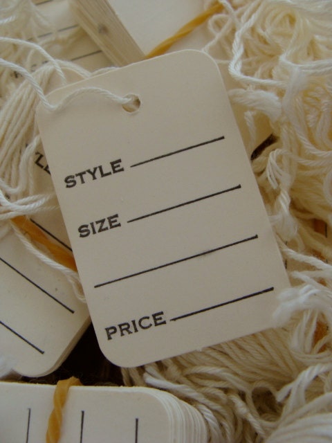 Vintage String Tags One Dozen 1960s - Etsy
