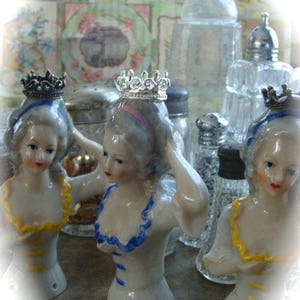 Wonderful Metal Crowns for Small Bisque Dolls or Half Dolls Girly French Lot