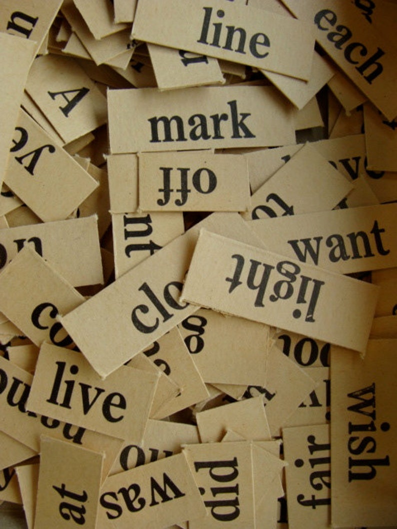 Antique Rare 1930s Cardboard Dozen Words Anagrams Flash Card Etsy